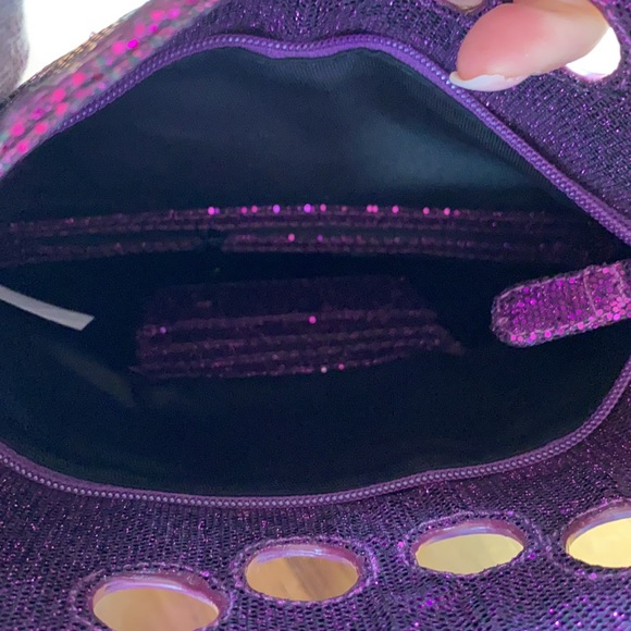 💕NWOT purple/pink sequin expandable clutch - Picture 5 of 6